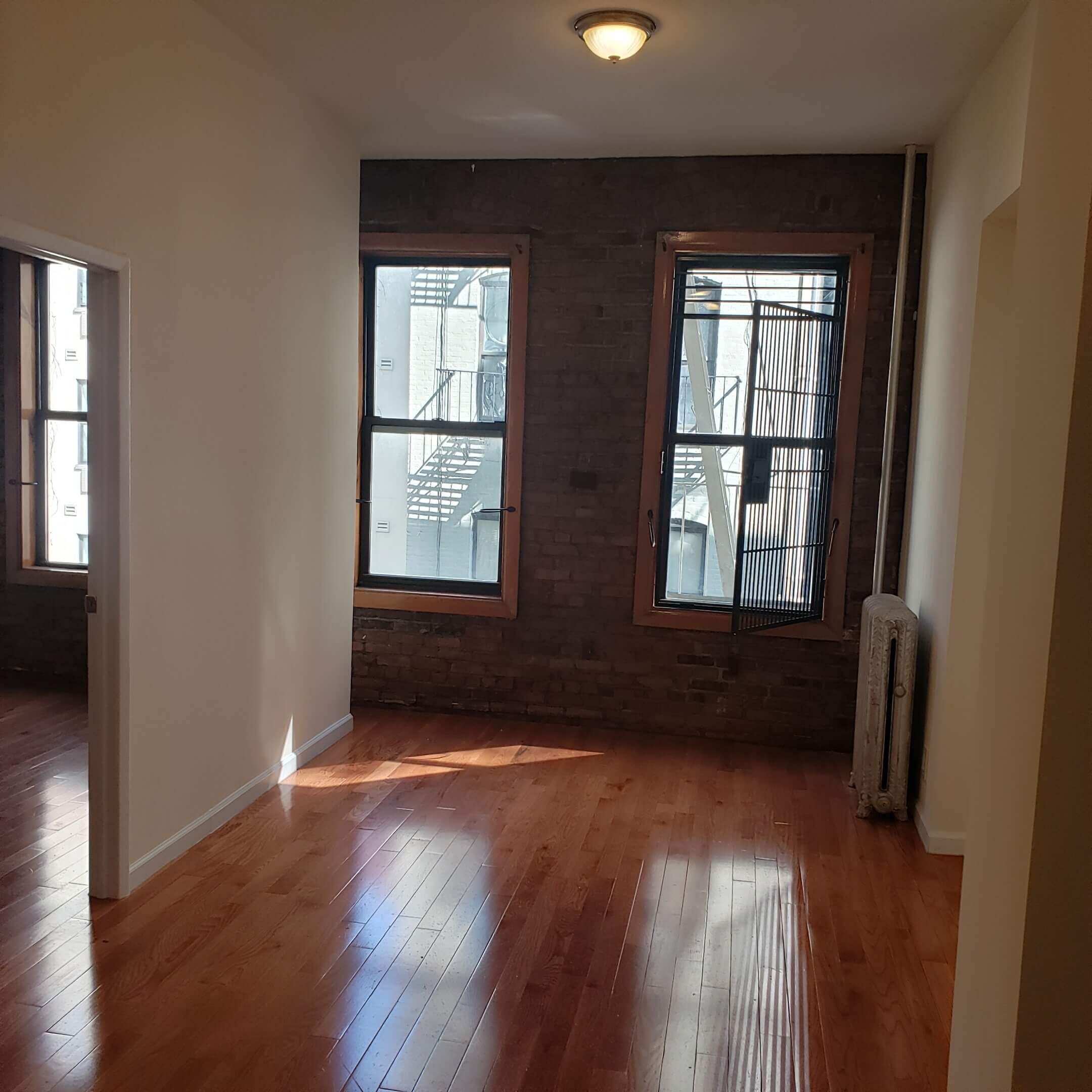 Living room empty apartment view