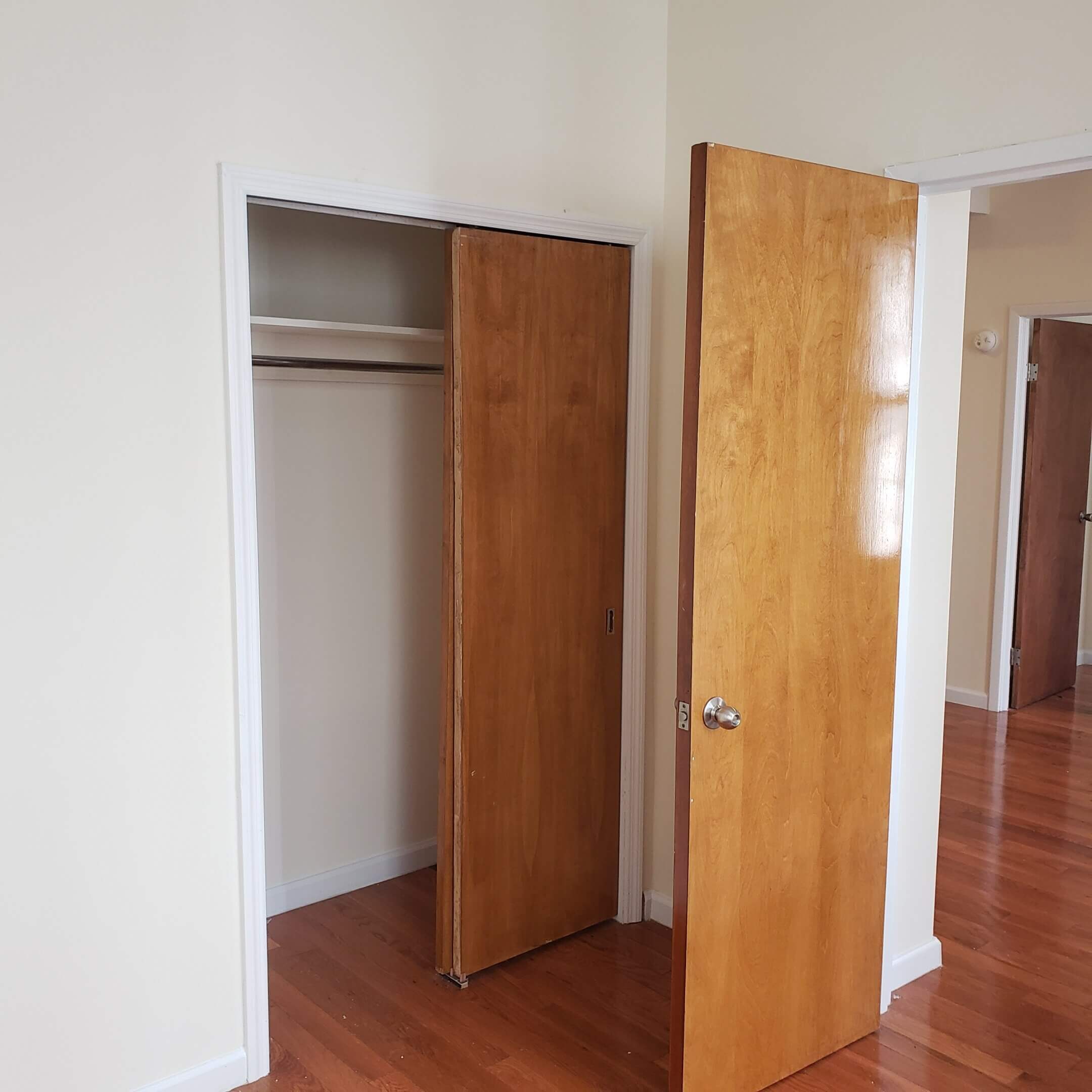 Bedroom empty apartment view