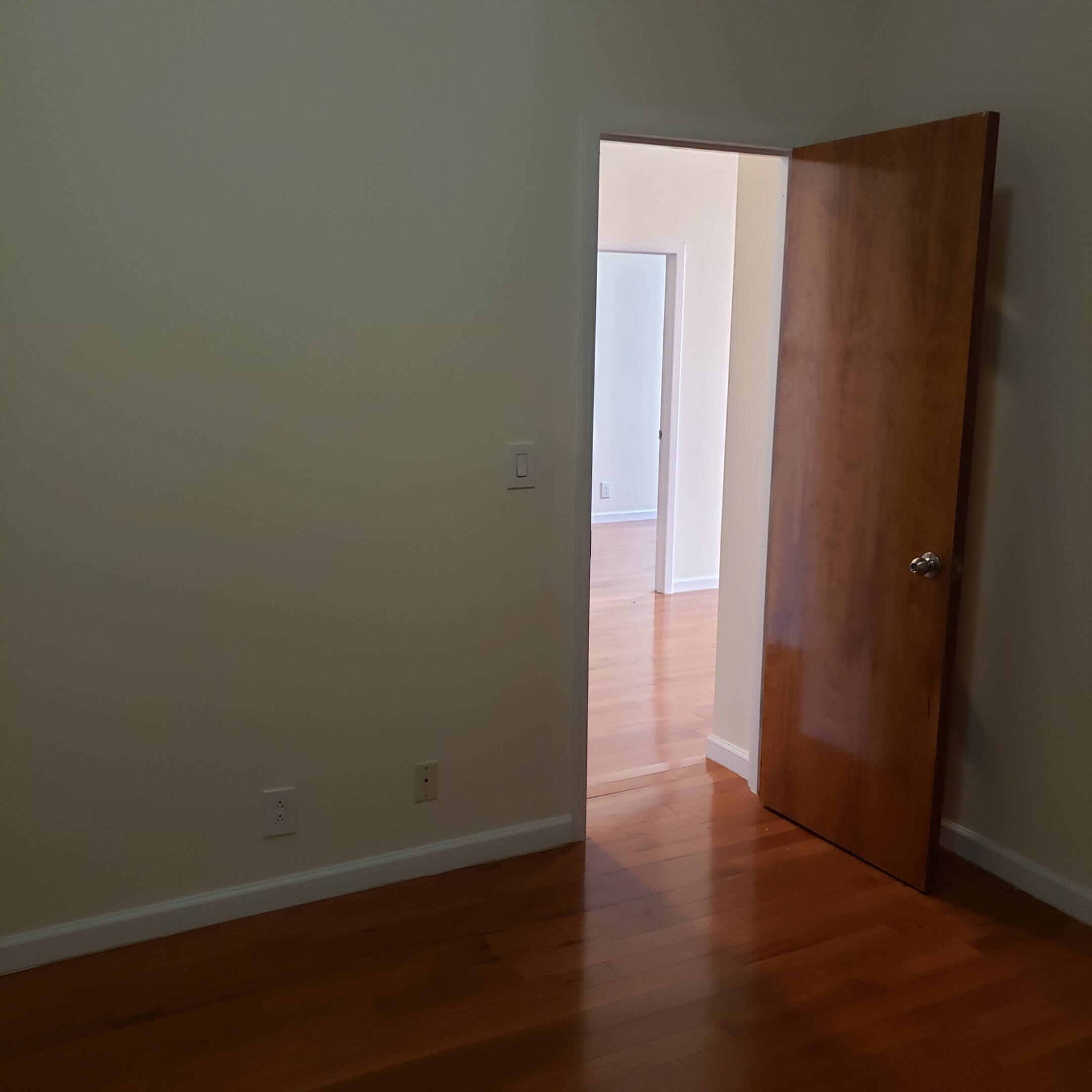 Bedroom empty apartment view