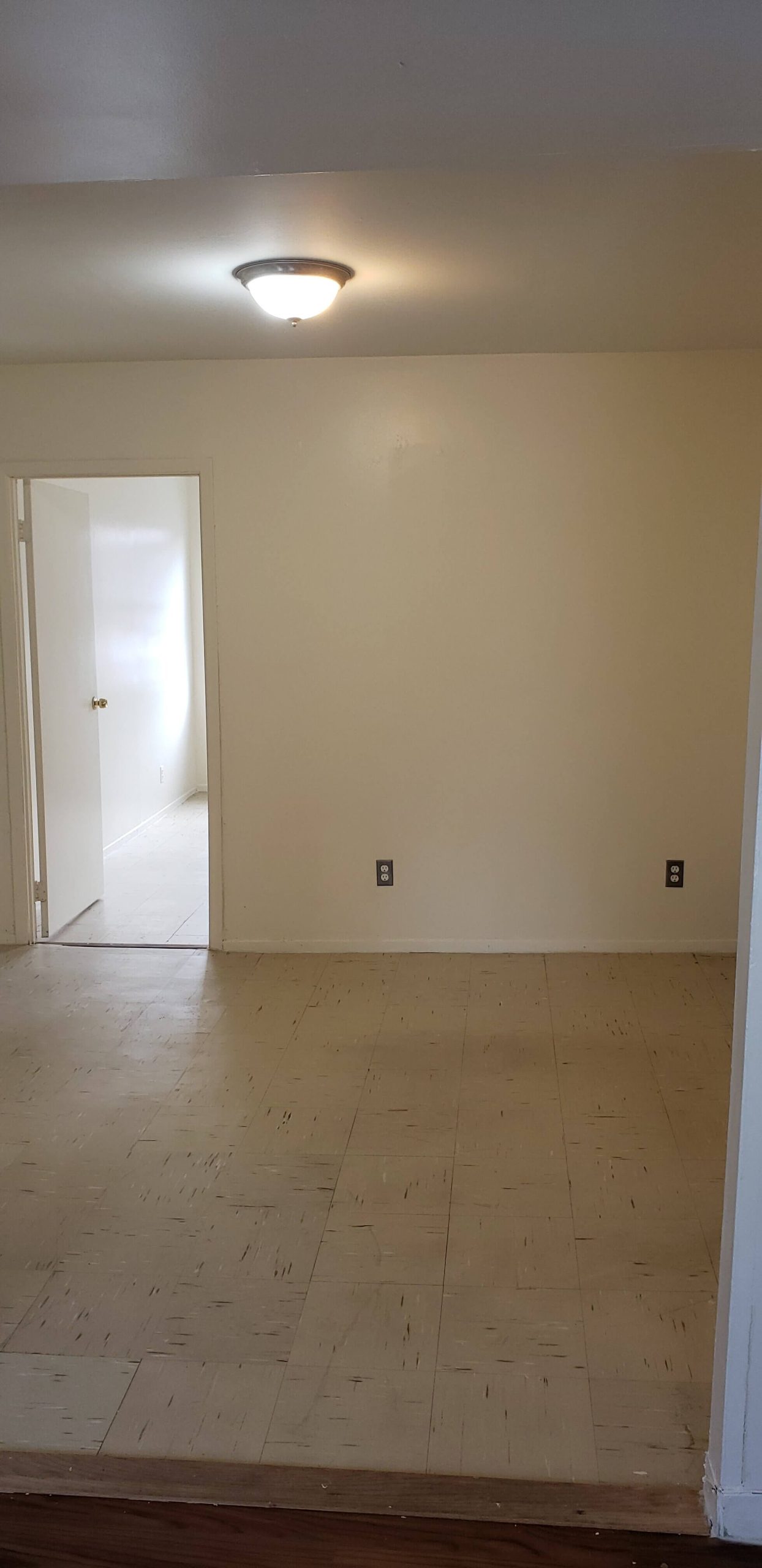 Living room empty apartment view