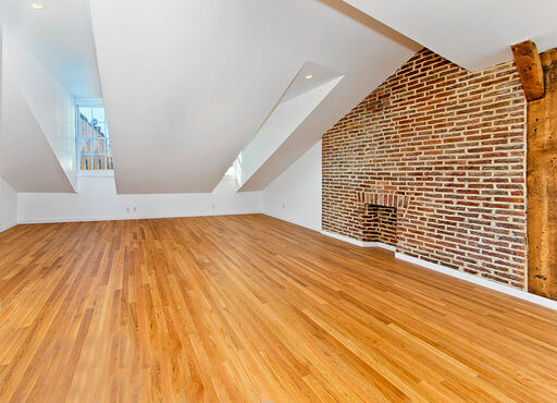 Living room empty apartment view